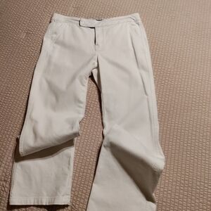 Cream Straight Leg Jeans with Minimalist Style